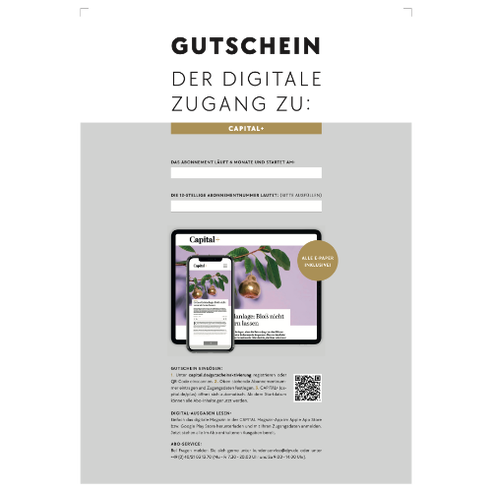 CAPITAL PLUS Geschenkkarte